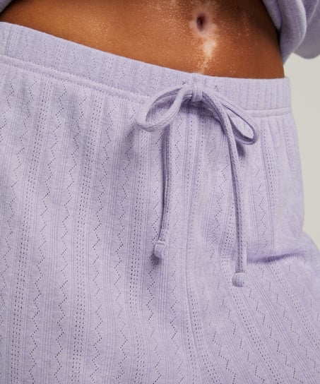 Pointelle Pyjama Pants, Purple