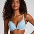 Teddy Padded Push-Up Underwired Bra, Blue