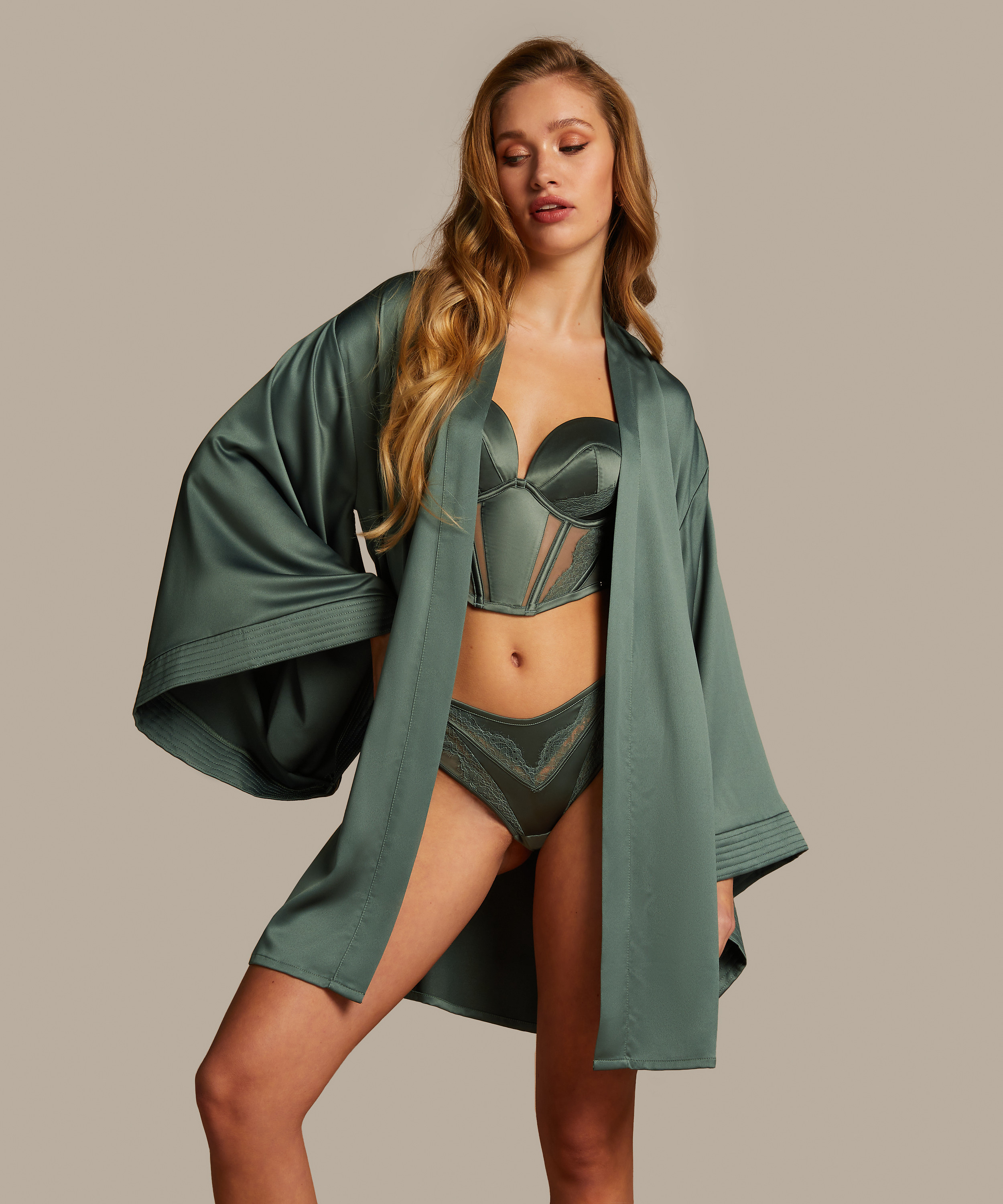 Isla Kimono, Green, main