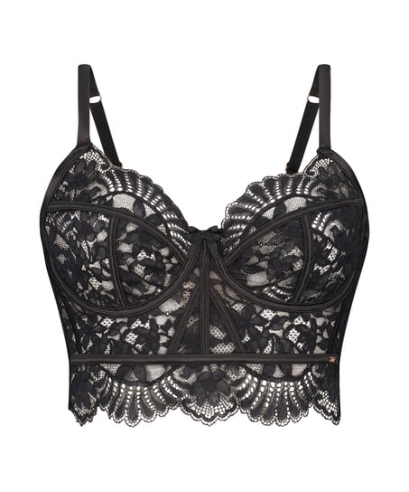 Jamie Non-Padded Underwired Longline Bra, Black