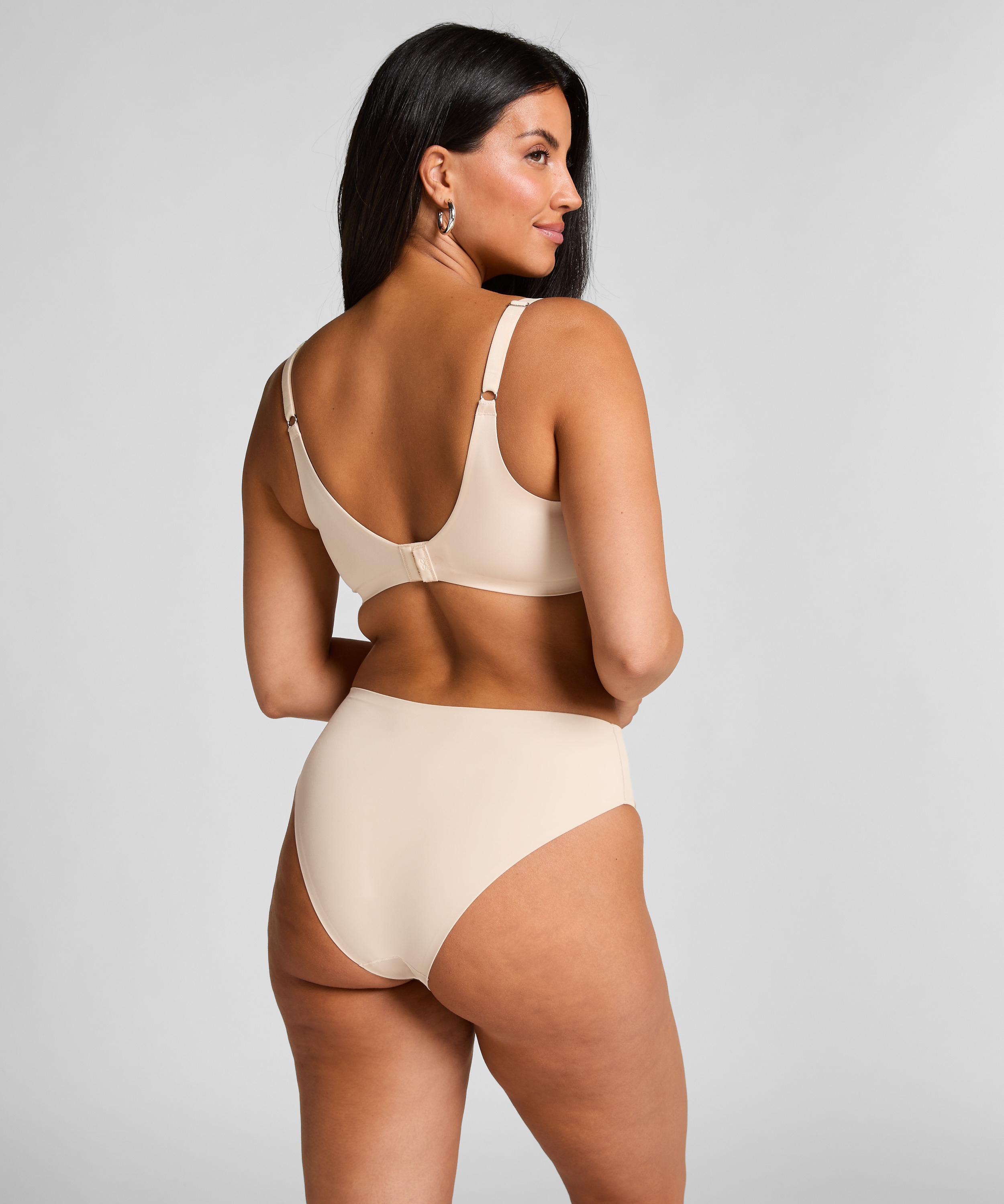 Smooth Padded Underwired Bra, Beige, main
