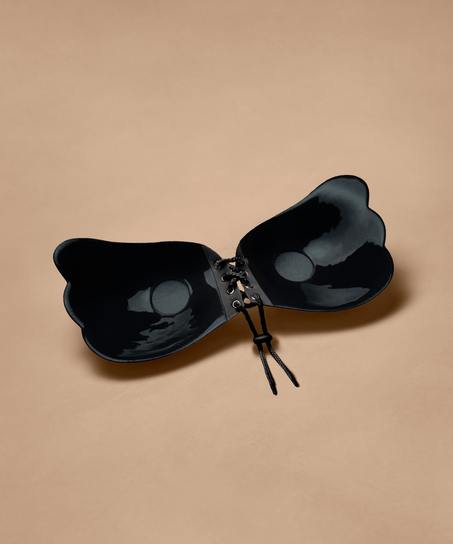 Push-up bra with wing, Black