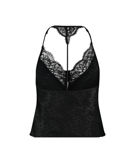 Leopard Cami, Black