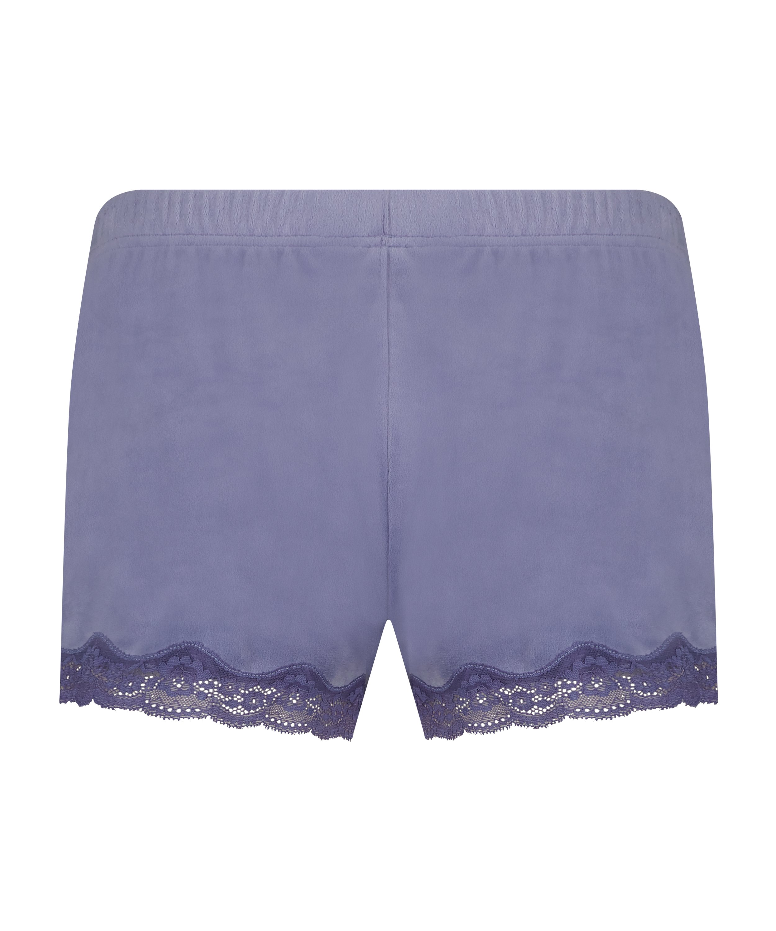 Velvet lace shorts, Purple, main