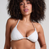 Giselle Triangle Bikini Top, White