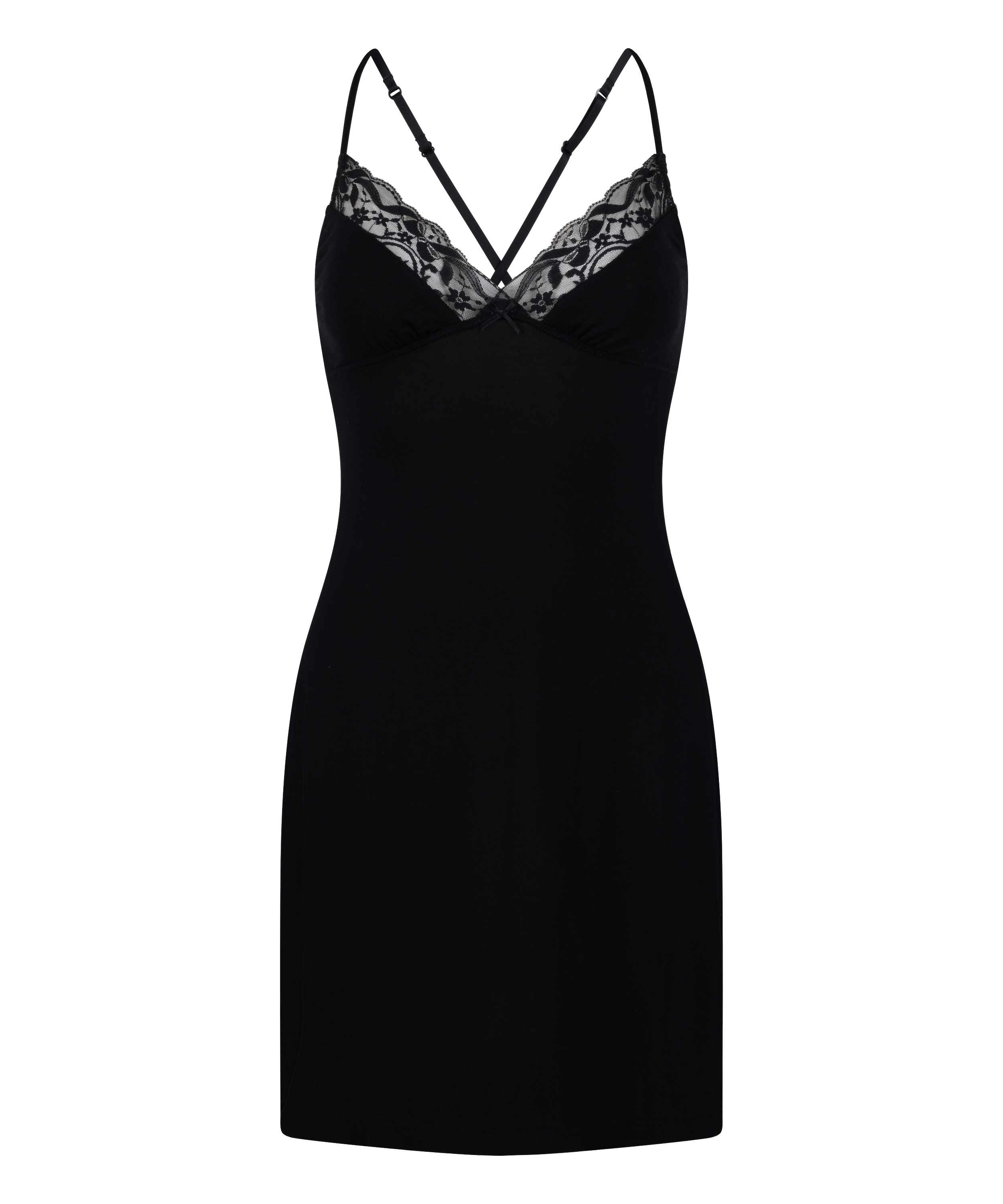 Jersey Slipdress, Black, main