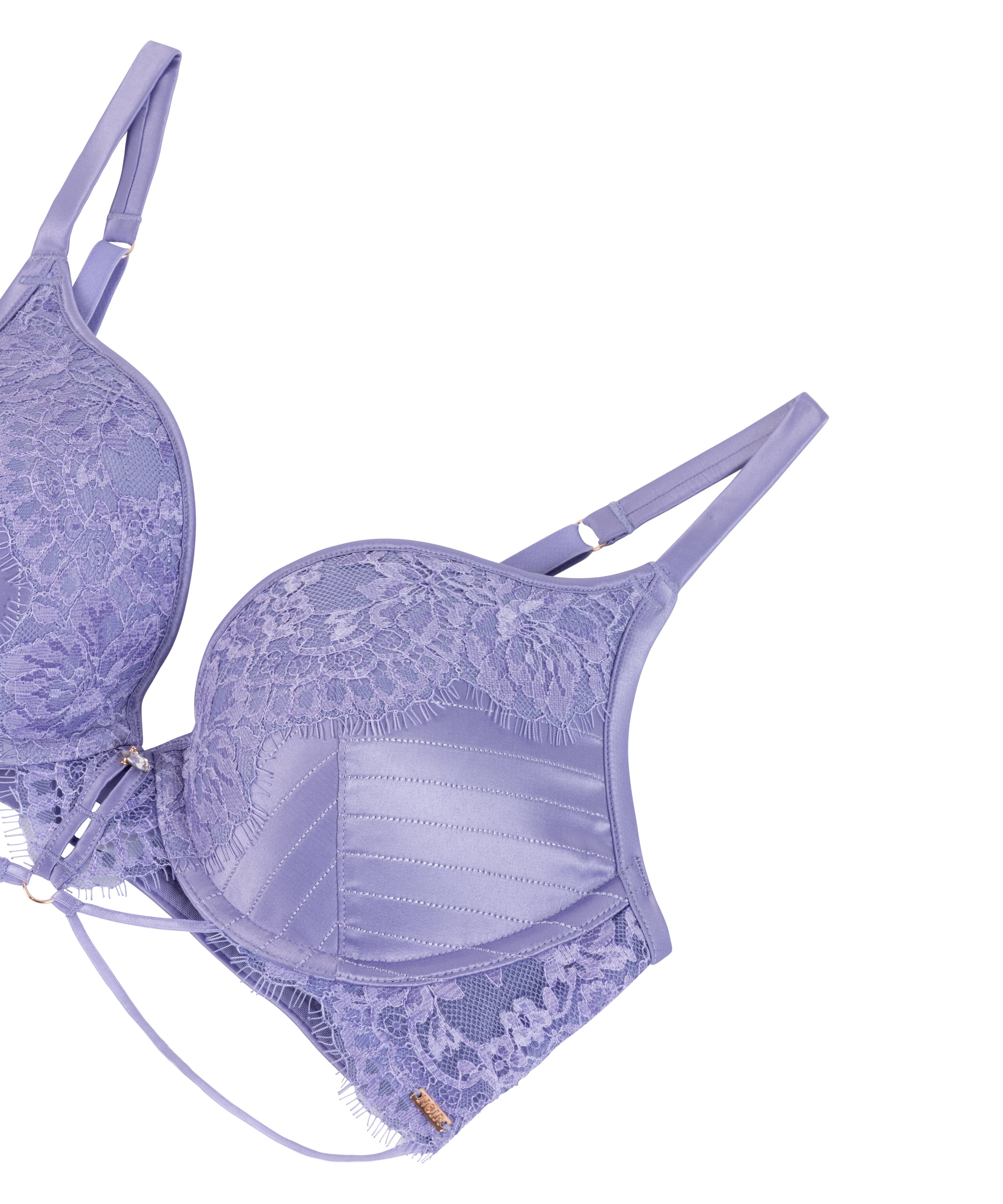 Charlie Padded Push-Up Underwired Bra, Purple, main