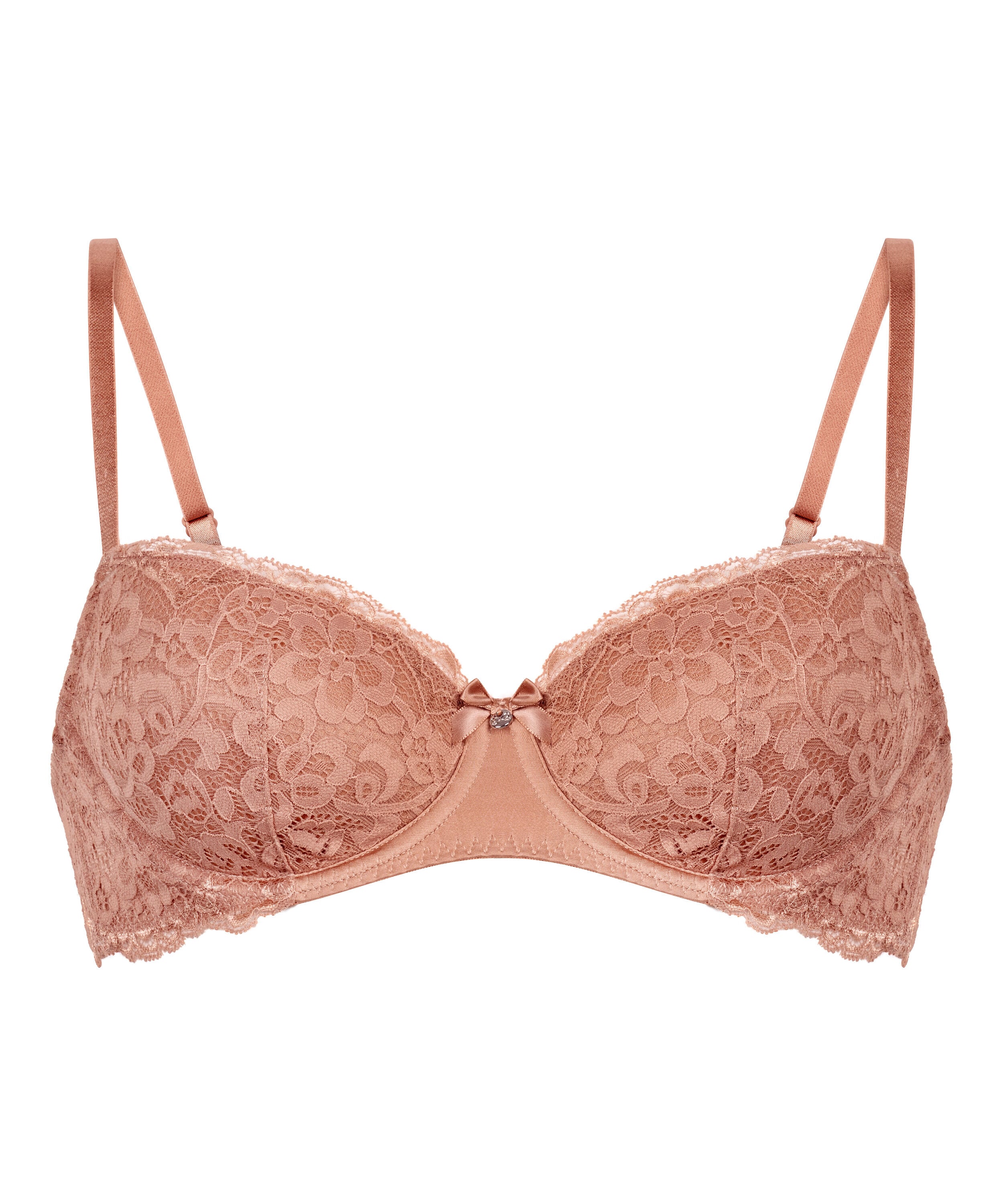 Marine Padded Underwired Bra, Brown