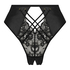 Melissa High Leg Open Crotch Brazilian, Black