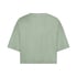 Short-sleeve velours top, Green