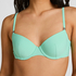 Luxe Padded Underwired Bikini Top, Green