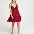 Tiered beach dress, Red