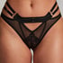 Pleasure Open-Crotch Brazilian Knickers, Black