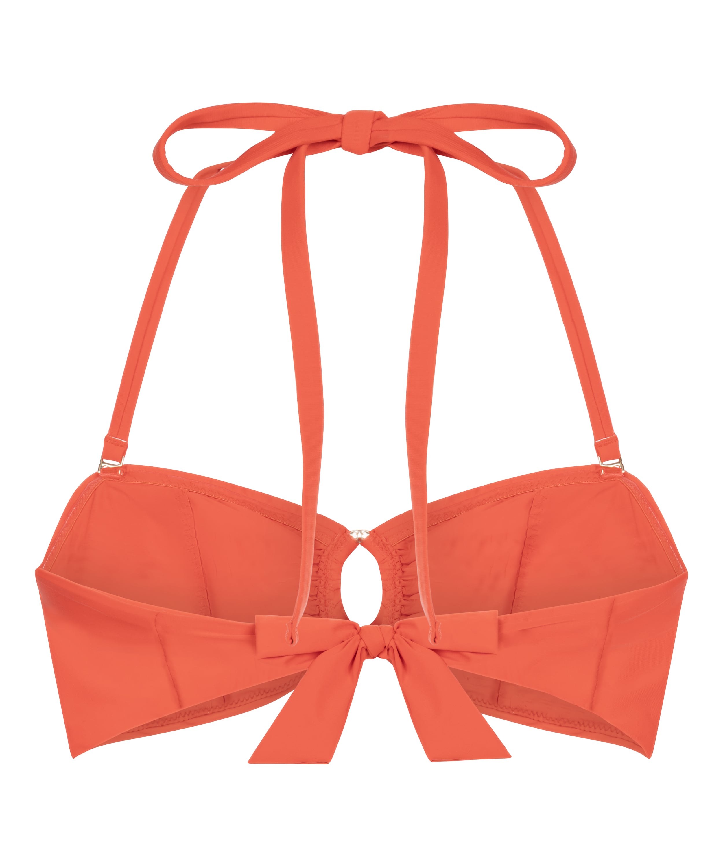 Luxe Bandeau Bikini Top, Red, main