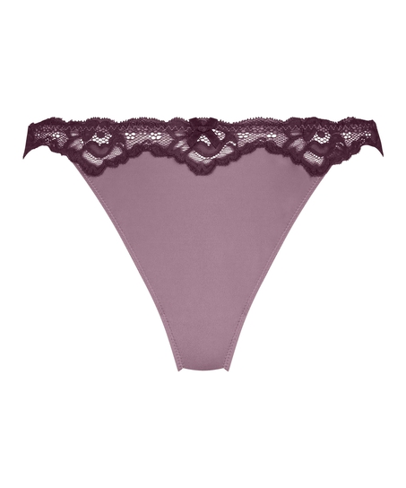 Lace & Shine Thong, Purple
