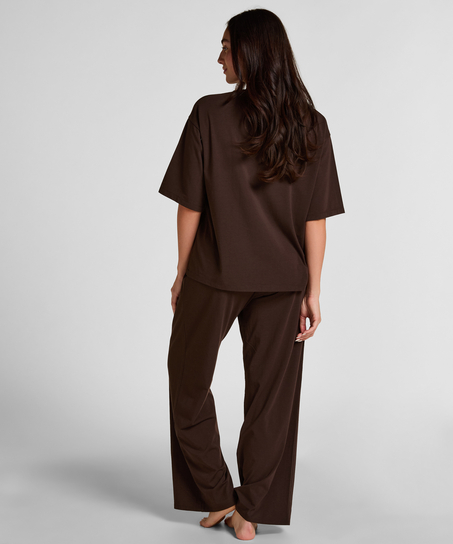 Pyjama Top Loose, Brown