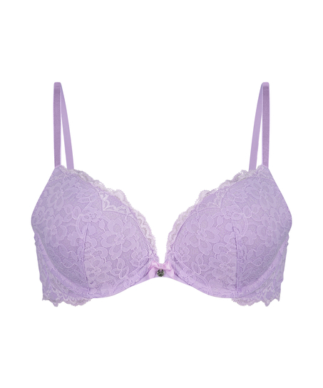 Marine Padded Push-Up Underwired Bra, Purple