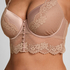 Laila Padded Underwired Longline Bra, Brown