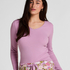 Longsleeved Top with Rib, Purple