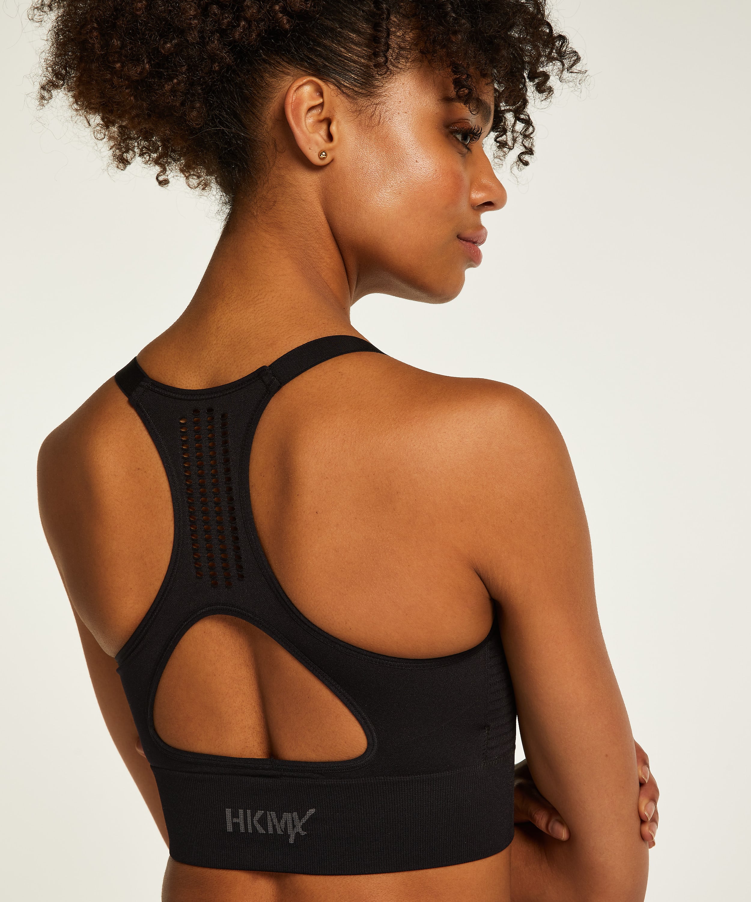 HKMX Sports bra The Comfort Level 1, Black, main