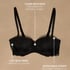 Angie Padded Strapless Underwired Bra, Black