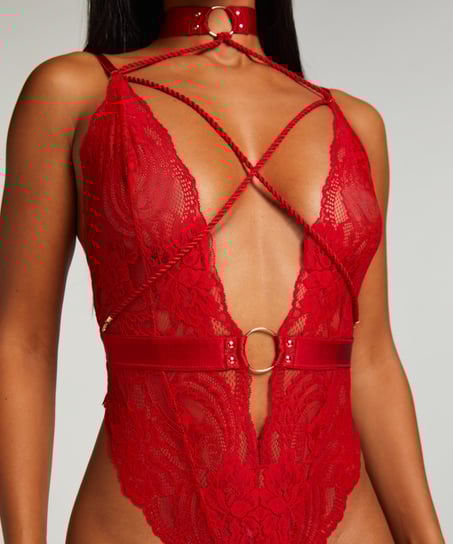 Private Brandy body open crotch, Red