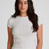 Pointelle Top, Gray