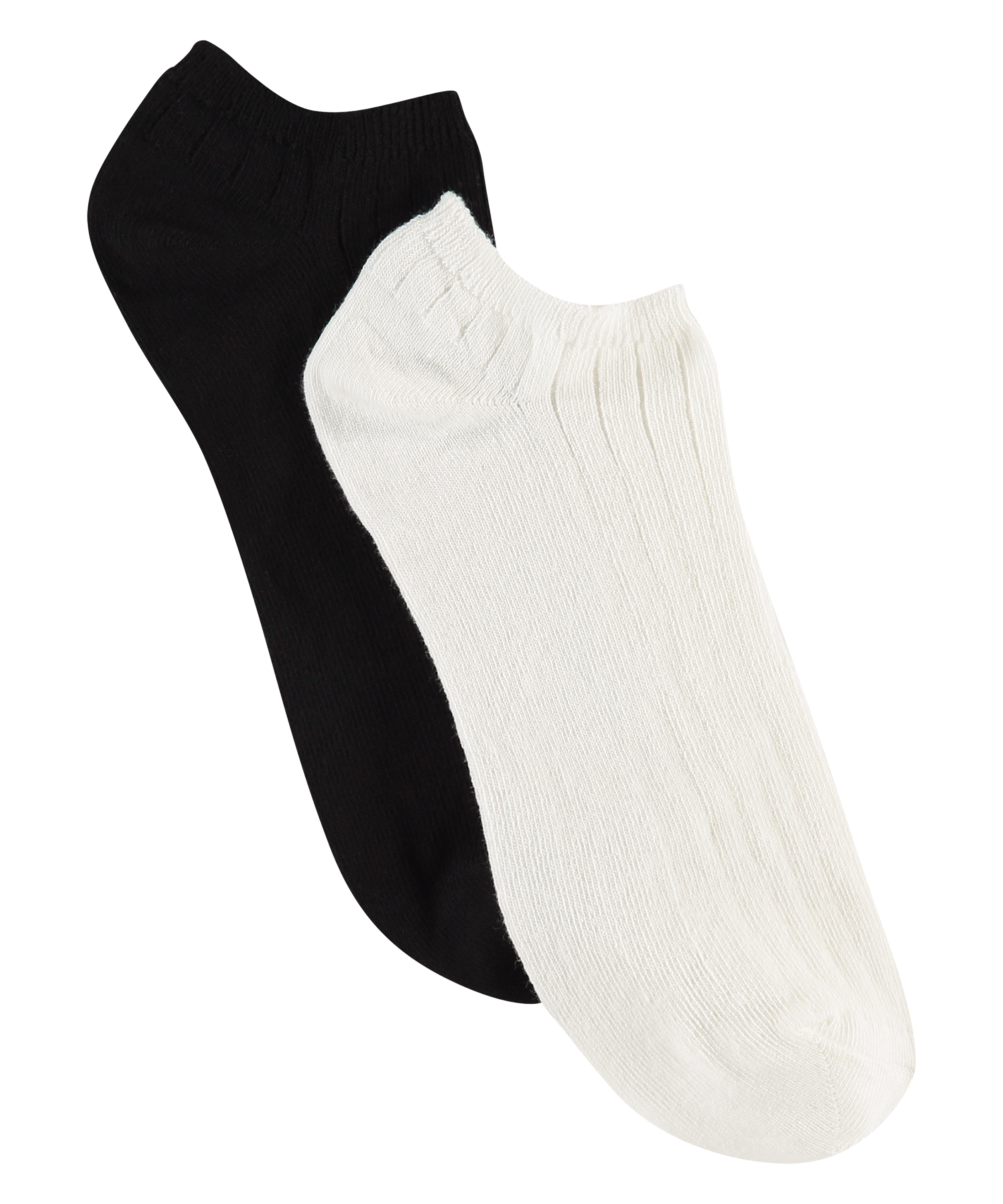 2 pairs of ribbed socks, Black, main