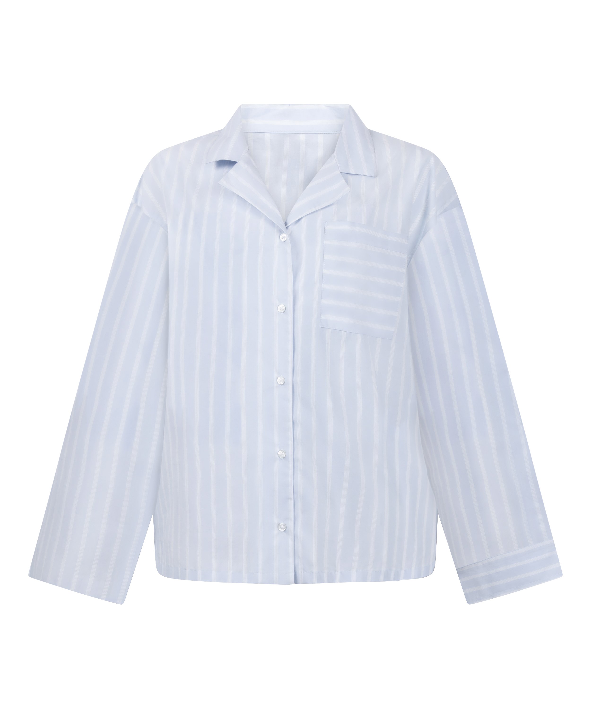 Jacket Woven Cotton Stripe, Blue, main