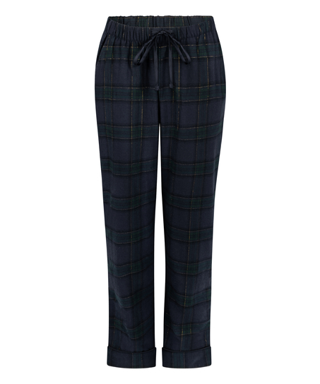 Flannel Pyjama Pants, Blue