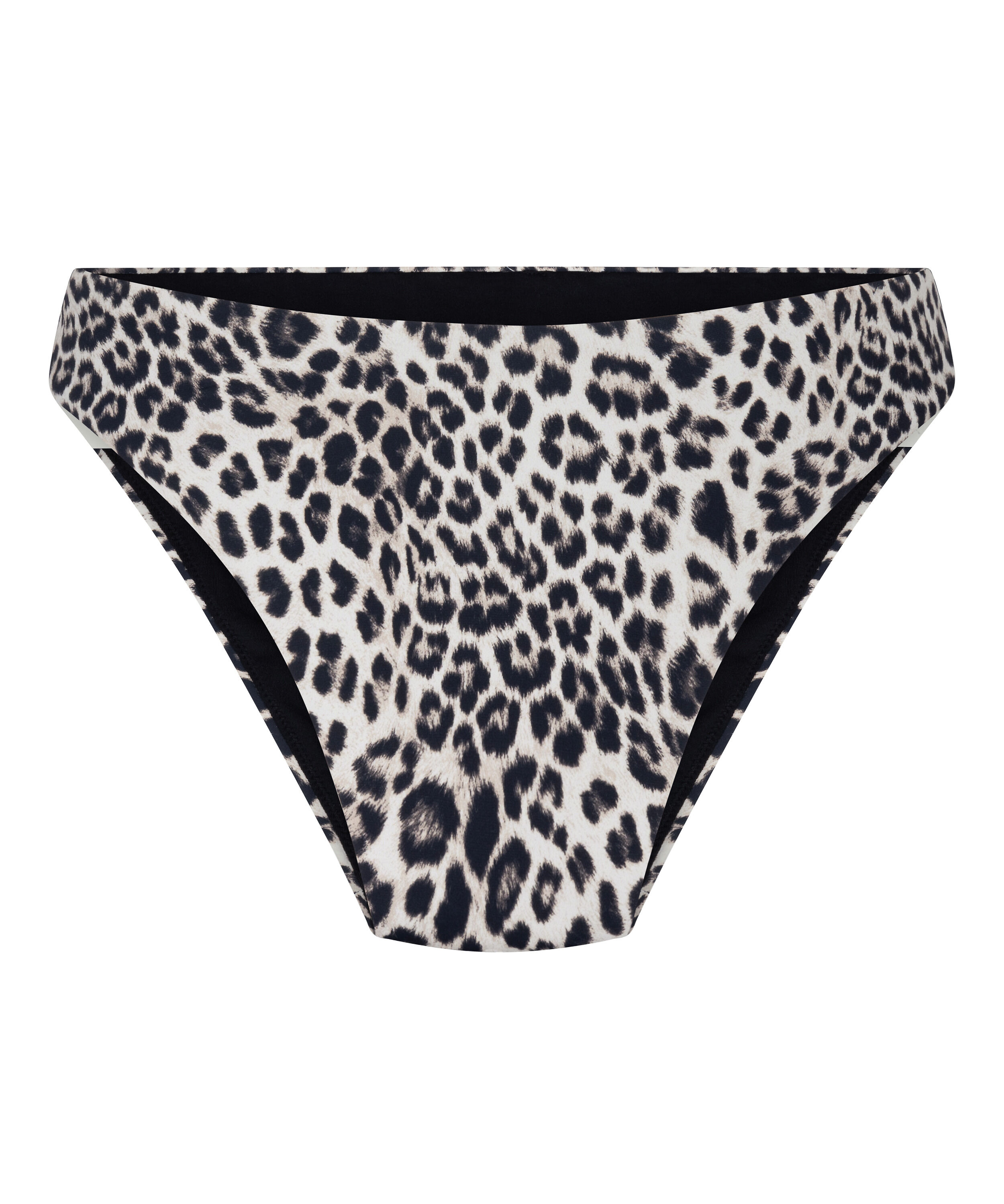 Highleg Bikini Bottom Leopard, Black