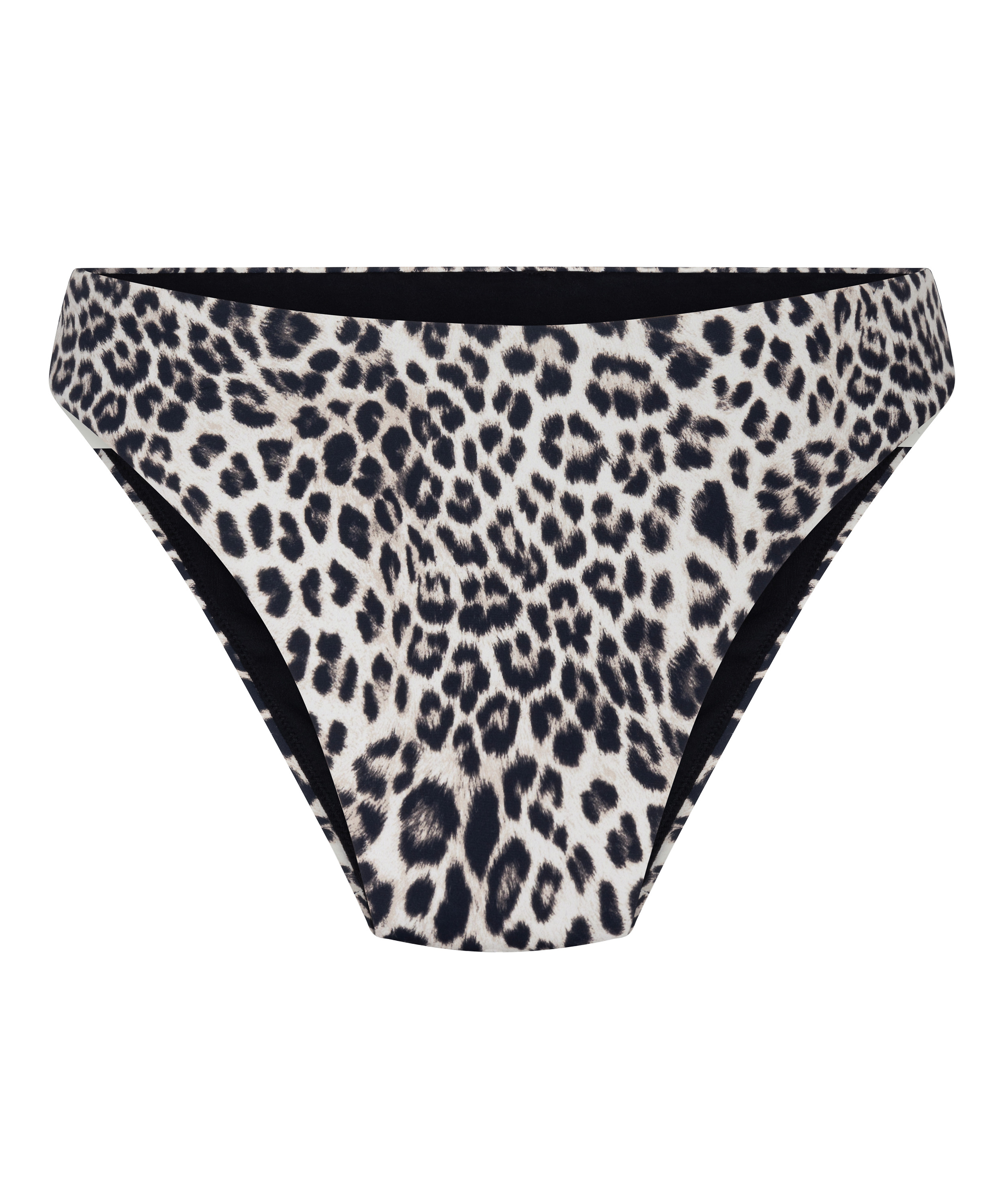 Highleg Bikini Bottom Leopard, Black, main