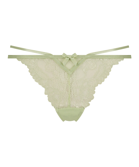 Meghan high-cut thong, Green