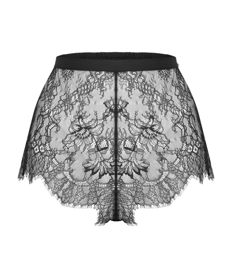 Delphine Lace Shorts, Black