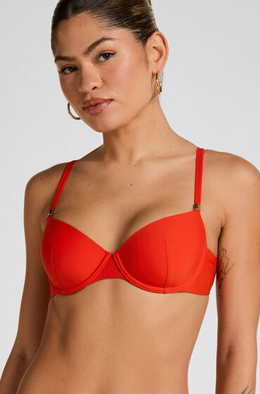 Hunkemöller Luxe Padded Underwired Bikini Top Red