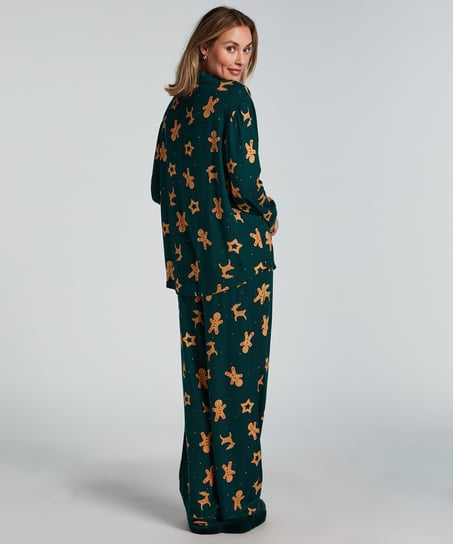 Gingerbread Pyjama Set, Green