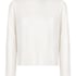 Long-sleeved Knitted Ribbed Pyjama Top, White