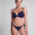 Scallop padded underwired bikini-top, Blue