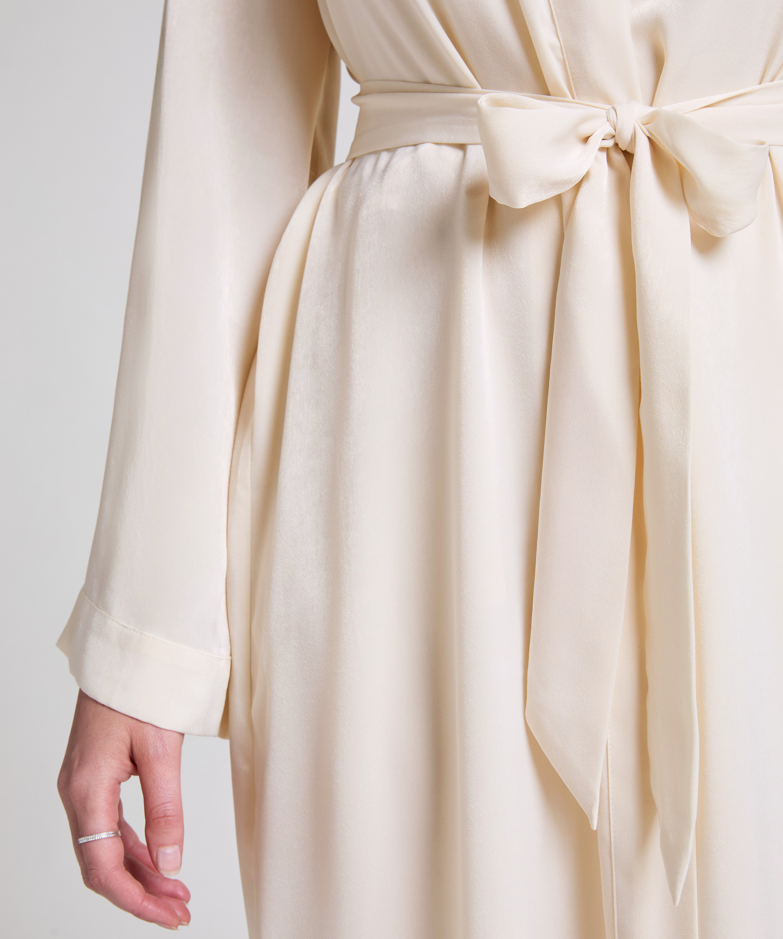 Satin Kimono, White, main