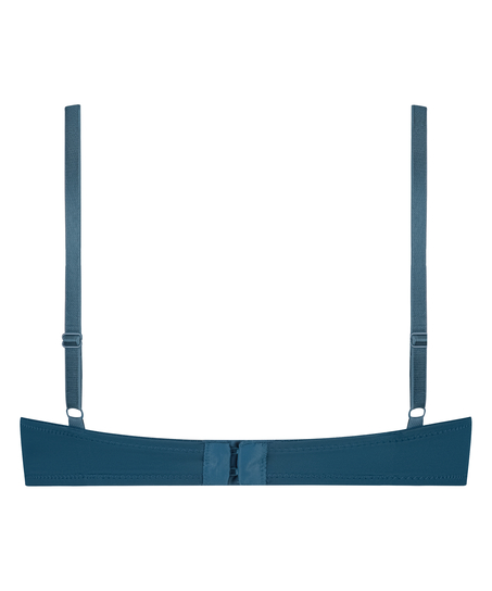 Plunge Padded Underwired Bra, Blue