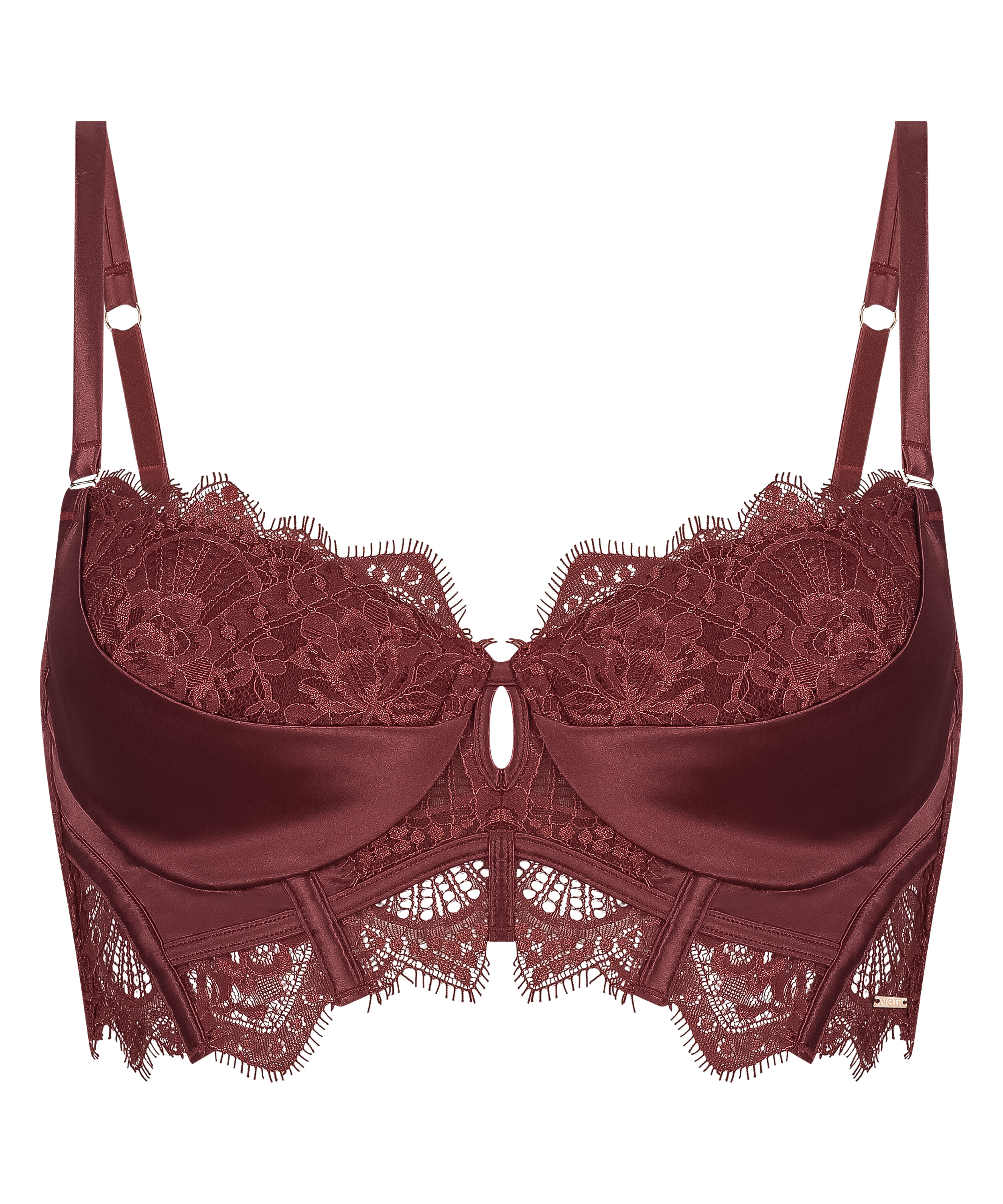 Zoe Padded Longline Underwired Bra, Red