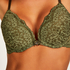 Rose padded push-up bra, Green