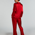 Satin Long-Sleeved Jacket, Red