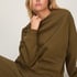 Top crew brushed sweat, Green