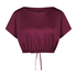 Cropped Top Satin, Purple