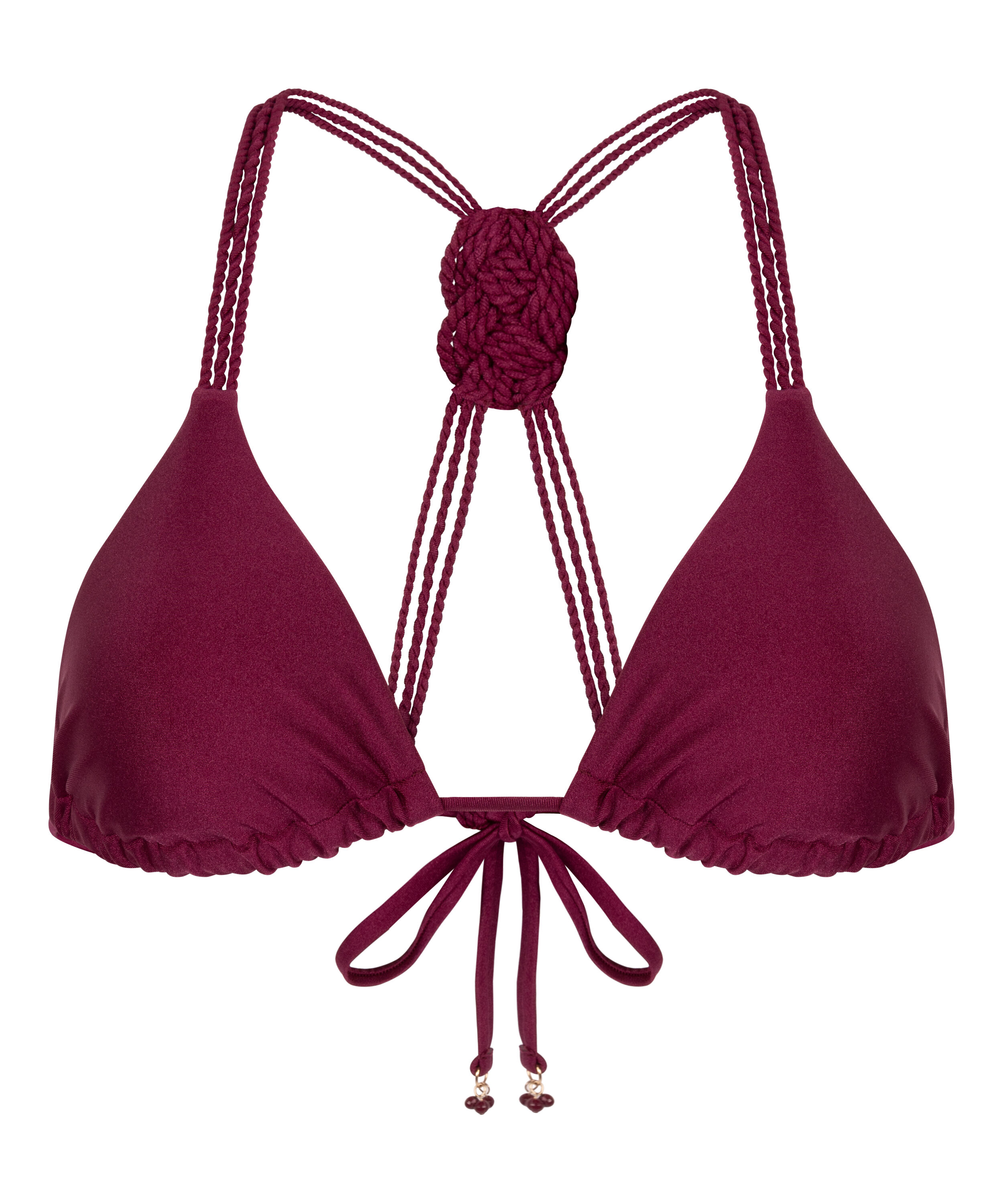 Marrakech Triangle Bikini Top, Red
