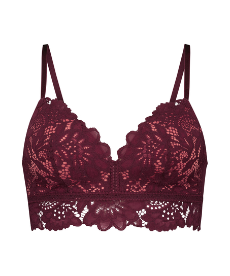 Shiloh Padded Longline Non-Underwired Bra, Red
