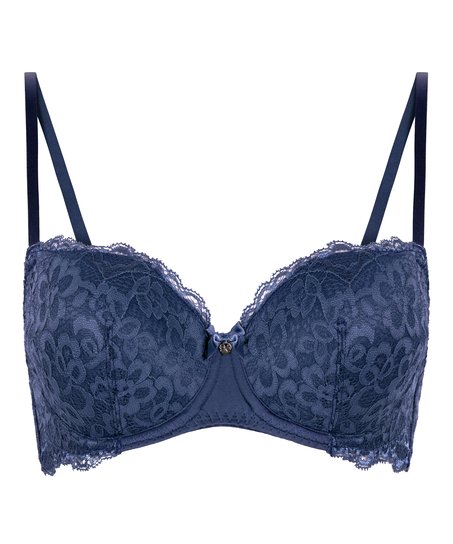 Marine Padded Underwired Bra, Blue