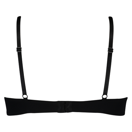 Plunge Padded Underwired Bra, Black