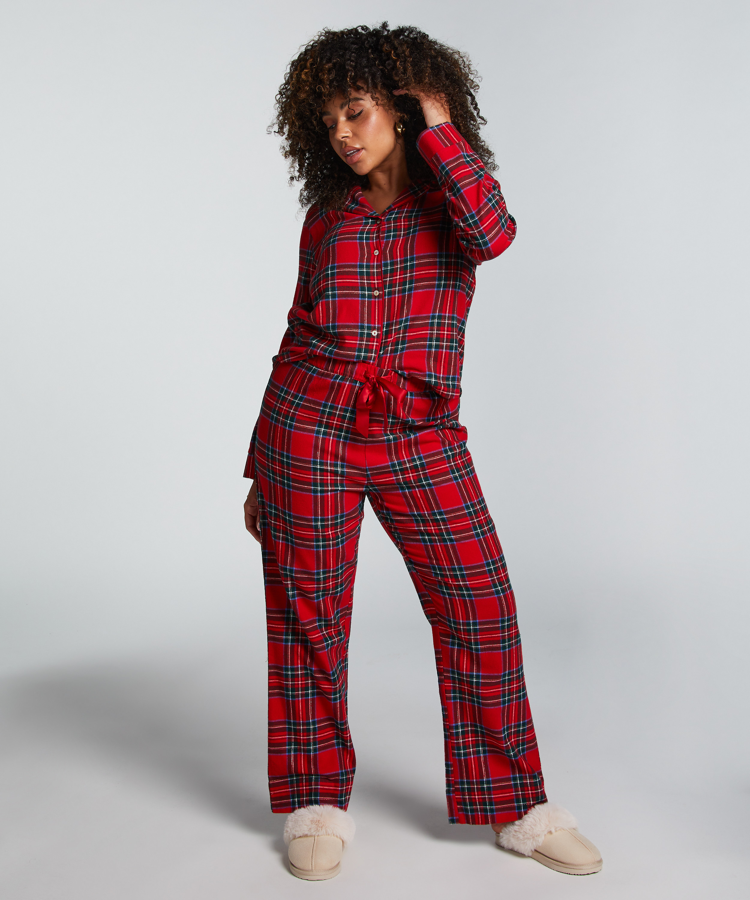 Twill pyjama set, Red, main